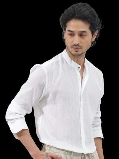 Creased Effect Cotton Shirt