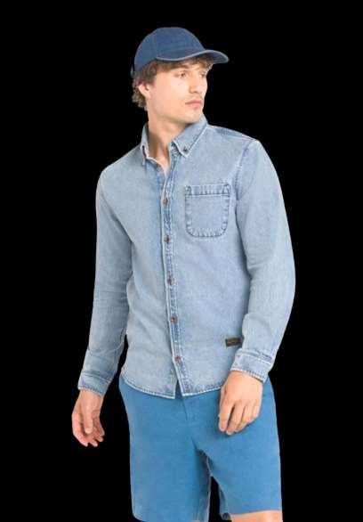 Denim Shirt Ice Wash